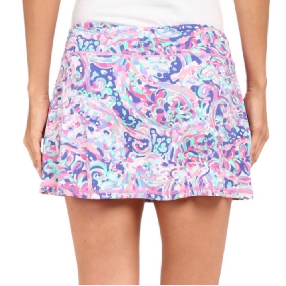 Lilly Pulitzer luxletic run around skort size medium la playa print EUC